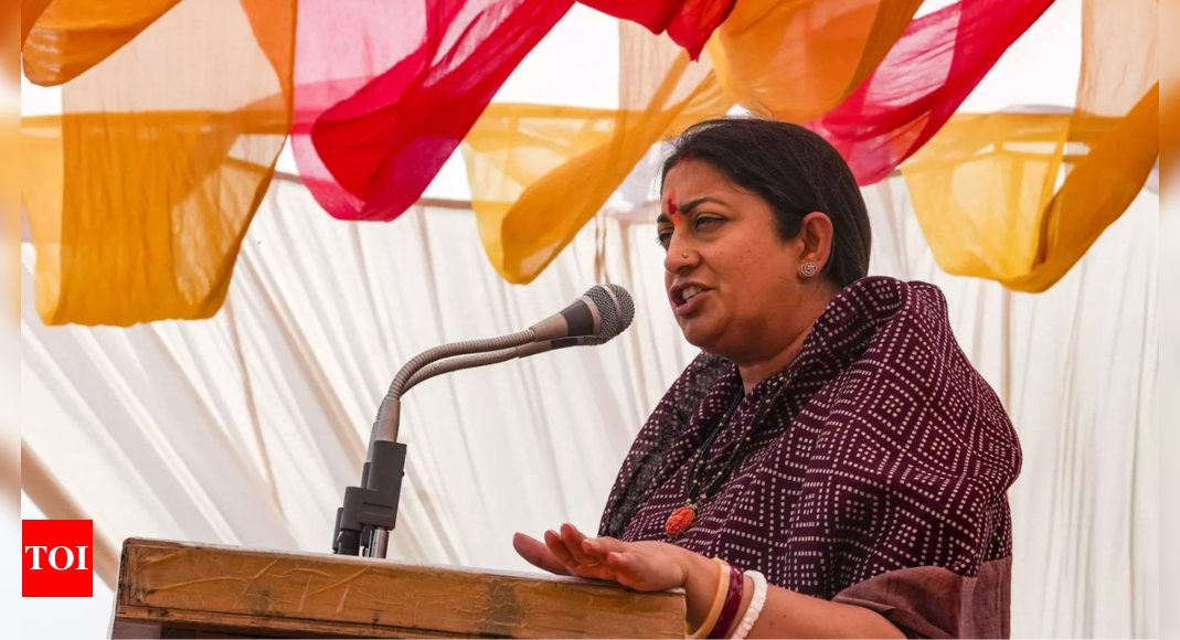 Congress tries to divide people over colour, region: Smriti Irani on Pitroda’s remarks | India News – Times of India
