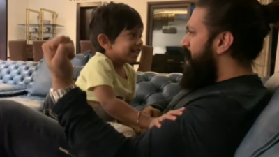 'KGF' star Yash shares playful moment with son Yatharv; watch video
