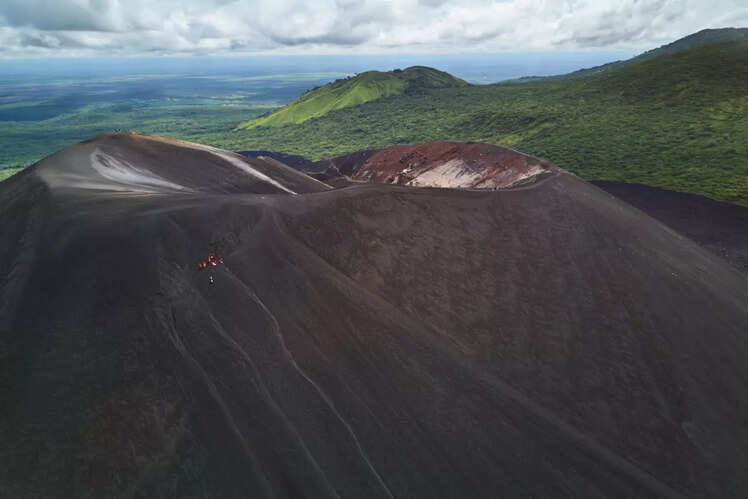 Volcano boarding, Nicaragua