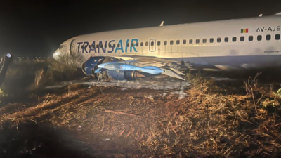 Plane with 78 passengers aboard skids off airport runway in Senegal, 11 injured
