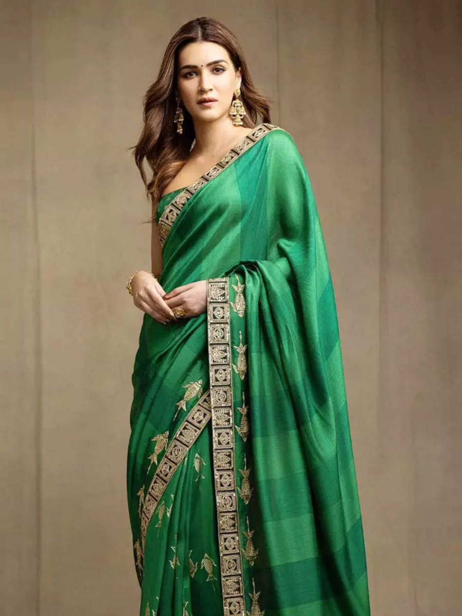 Kriti Sanon’s green saree look serves ethnic fashion inspiration and ...