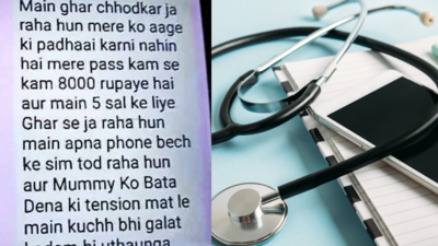 'Don’t want to study, leaving home for 5 years': Med aspirant’s message to parents
