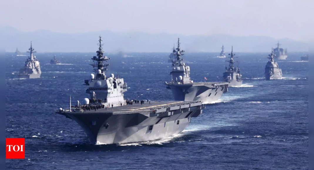 Japan ups security after drone clip of its warship posted on China website – Times of India