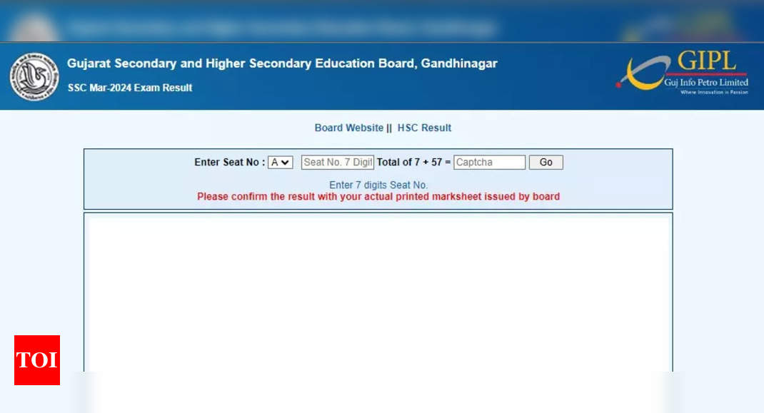 GSEB 10th Result 2024 OUT: Gujarat Board SSC Results declared at gseb.org, direct link to download – Times of India