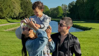 Priyanka Chopra captures a precious moment with her 'angels' - her hubby Nick Jonas and Daughter Malti Marie Chopra