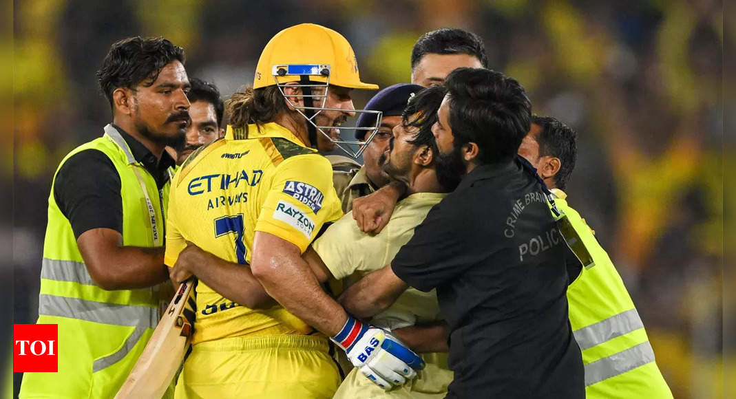MS Dhoni fan, who breached tight security to meet CSK legend, arrested | Cricket News – Times of India