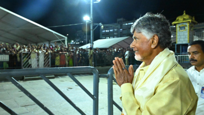 TDP chief Naidu worships at Tirumala temple after campaign phase ends in Andhra Pradesh