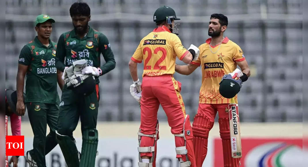 5th T20I: Zimbabwe beat Bangladesh by eight wickets to avoid series sweep | Cricket News – Times of India