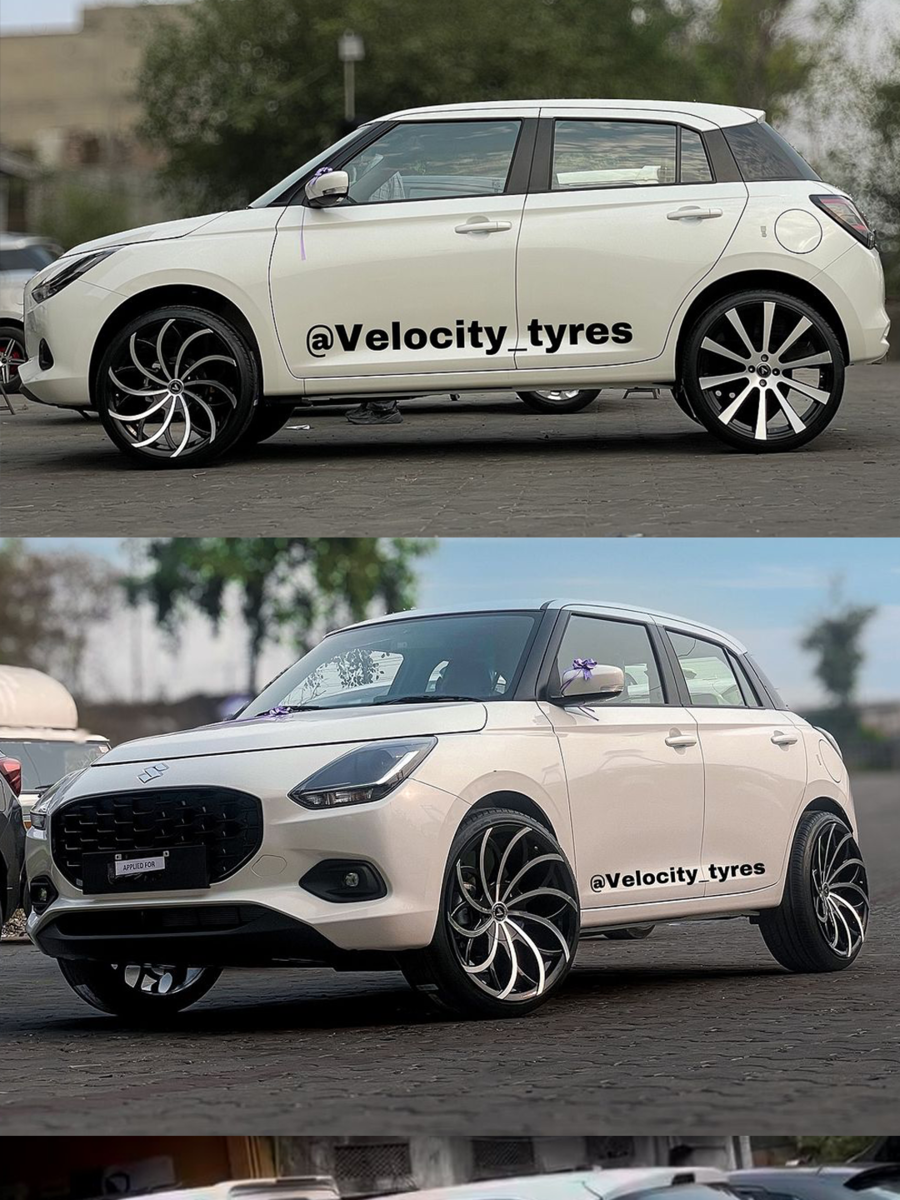 India's First NewGen Maruti Swift With 20Inch Wheels In HD Images