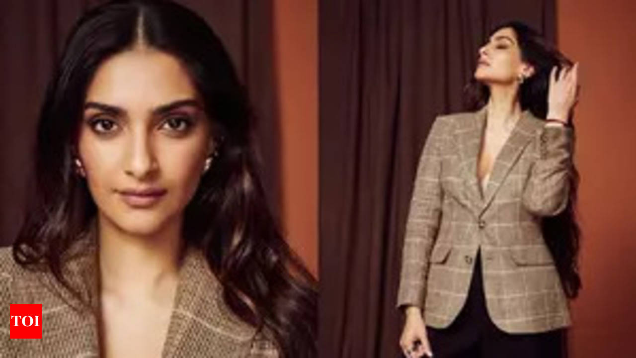 Sonam Kapoor brings her fashion game forward, dons gender-neutral outfit |  - Times of India