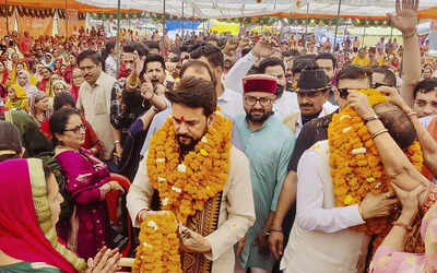 Union minister Anurag Thakur files nomination from Hamirpur Lok Sabha seat