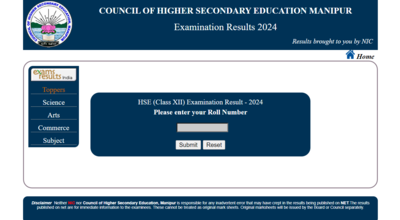 Manipur Board class 12 result 2024 declared at manresults.nic.in: Direct link, steps to check