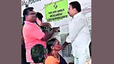 MLA tries to jump queue, slaps objector, gets slapped back