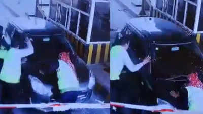 On cam: Driver flees after running over woman toll plaza staff on Delhi-Meerut expressway