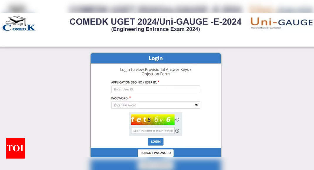 COMEDK UGET Answer Key 2024 released at comedk.org, direct link to download |