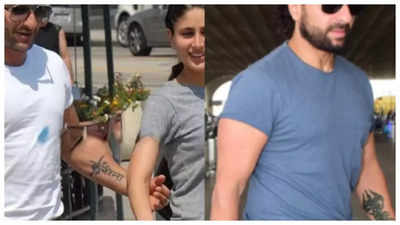 Saif Ali Khan alters his famous ‘Kareena’ tattoo into a stylish Trishul; Fans REACT
