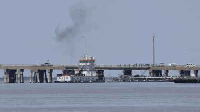 Pelican Island Causeway: Barge hits bridge in Texas, causing partial collapse and oil spill