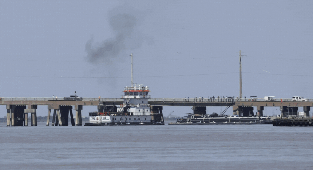 Pelican Island Causeway: Barge hits bridge in Texas, causing partial collapse and oil spill – Times of India
