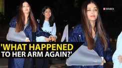 Aishwarya Rai Bachchan flies for Cannes wearing an arm sling on her right hand, while her daughter Aaradhya held her bag; internet reacts