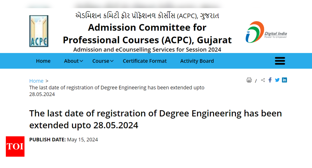 GUJCET Counselling 2024 registrations extended till May 28, details here |