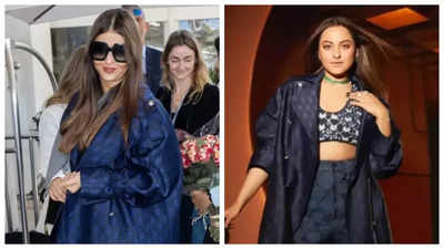 Aishwarya Rai Bachchan gets inspired by Sonakshi Sinha's long trench coat for her first appearance at the French Riviera - See photos