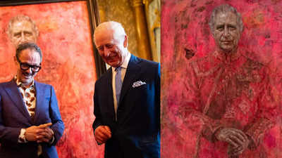 'Is he bathing in blood?': Netizens see red after Charles' portrait unveiled