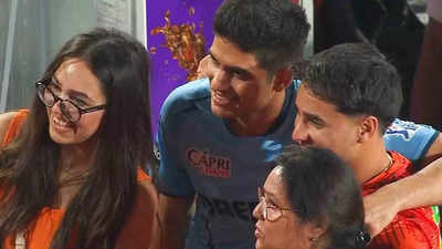 Watch: Shubman Gill touches Abhishek Sharma's mother's feet, melts hearts