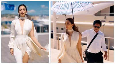 Kiara Advani is a sight to behold in white at the French Riviera as she gears makes her debut at Cannes 2024 - WATCH video