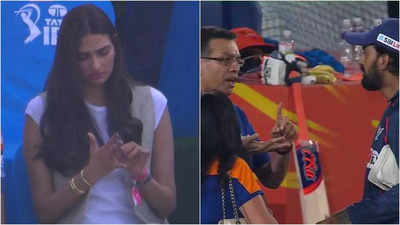 Athiya Shetty cheers for husband KL Rahul during IPL match between MI and LSG amid recent controversy