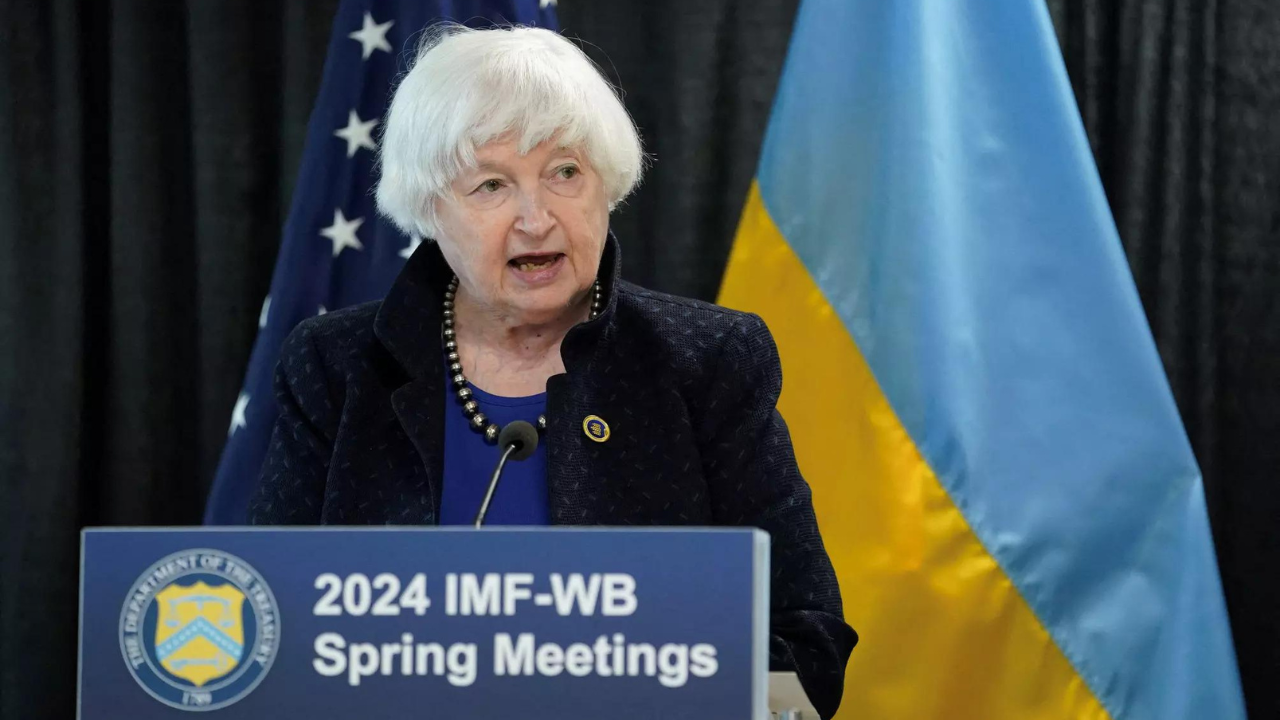 Janet Yellen to push G7 to bring forward interest on Russian assets to aid  Ukraine - Times of India