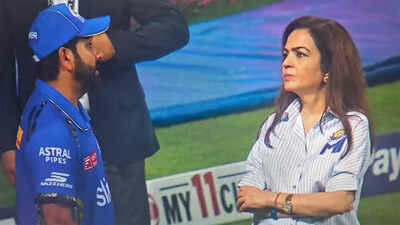 Rohit Sharma and Nita Ambani spotted in deep discussion after MI ...