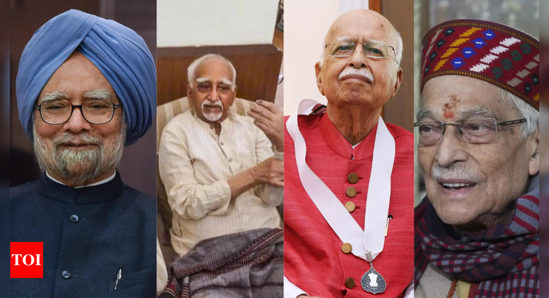 Manmohan Singh, Advani, Hamid Ansari, MM Joshi caste vote from home