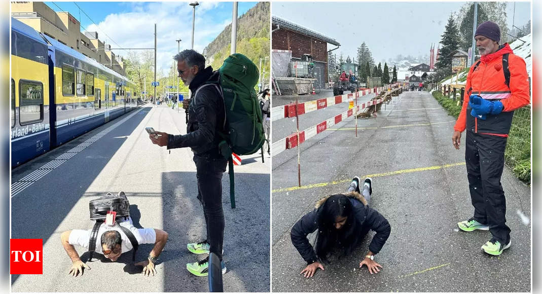 Milind Soman asks fans to do push-ups in Switzerland, in exchange for a selfie! | – Times of India