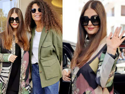 Aishwarya Rai Bachchan opts for a long applique jacket as she steps out in Cannes