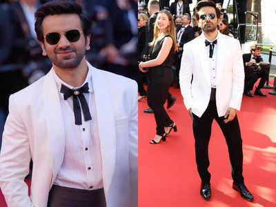 Ayush Mehra rocks the Cannes red carpet in a tuxedo