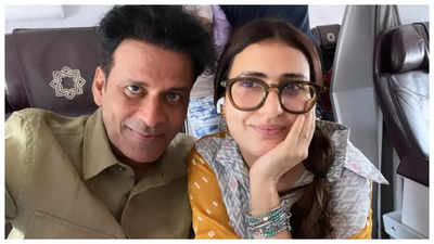 Fatima Sana Shaikh drops a lovely photo with 'favourite co-actor' Manoj Bajpayee from a flight - See inside