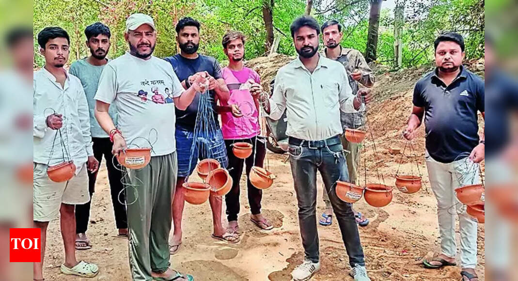Birds: Organisations hang pots filled with water on trees for birds | Ranchi News - Vimarsana News
