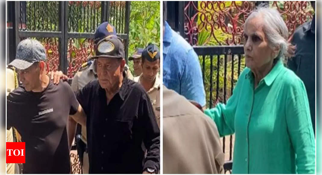 Salman Khan's parents Salim and Salma step out to vote during Lok Sabha ...