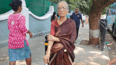 Senior citizens step out to vote despite availability of vote-from-home facility