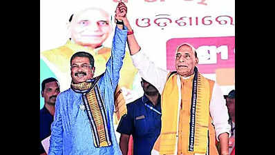 Amid speculation over BJP CM face, Rajnath Singh hints at 'bigger' role for Dharmendra Pradhan