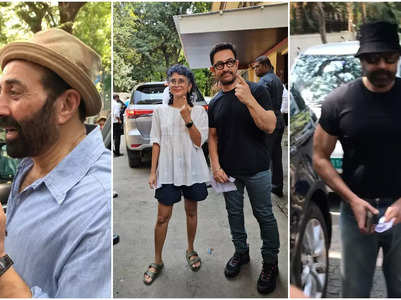 Sunny Deol, Aamir Khan, Bobby Deol step out to vote