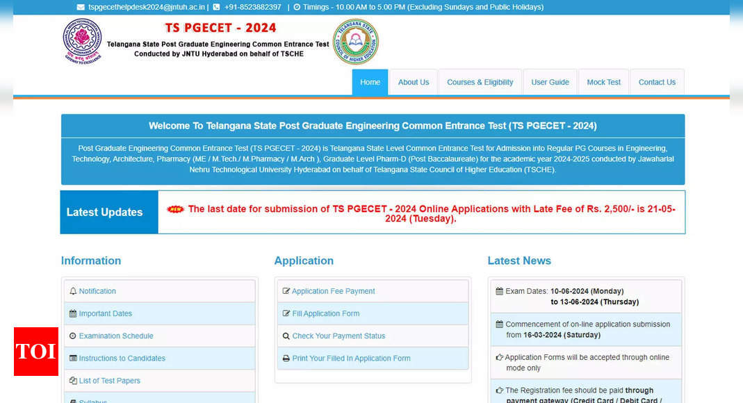 JNTUH reschedules TS PGECET 2024 exam dates at pgecet.tsche.ac.in; Check here