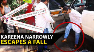 Viral video! Kareena Kapoor's near-fall moment captured on video; fans post witty comments