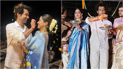 RajKummar Rao, Janhvi Kapoor perform Ganga Arti in Varanasi amid Mr and Mrs Mahi's promotions