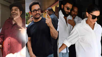From Dharmendra, Aamir Khan, to Deepika-Ranveer, Bollywood stars turn out in droves for Lok Sabha polls