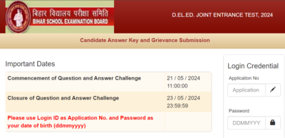 Bihar DelEd Answer Key 2024 out at btet.sifyreg.com, raise objections till May 23: Direct link here