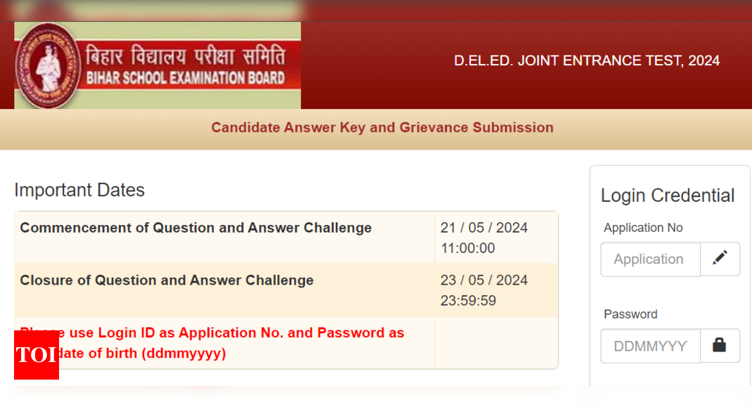 Bihar DelEd Answer Key 2024 out at btet.sifyreg.com, raise objections till May 23: Direct link here