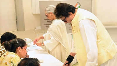 Amitabh Bachchan and Jaya Bachchan cast their votes in Lok Sabha election 2024; actor shares insightful caption