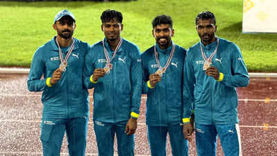 Indian men's and women's 4x400m teams win silver medals in Asian Relay Championships