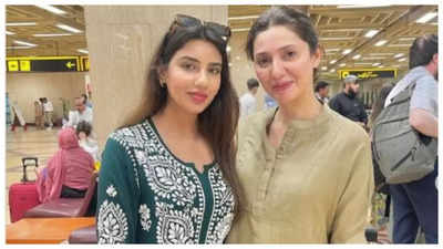 Mahira Khan meets her lookalike at the airport; fans say, 'The crossover we did not expect' - See photo